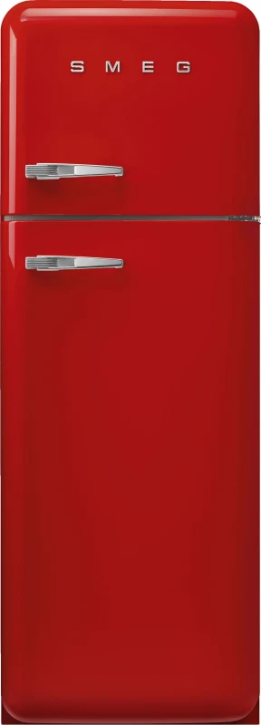 Image of Smeg 50s Style Retro Right Hand Hinge FAB30RRD6UK 172cm 80/20 Fridge Freezer - Red - C Rated, Red