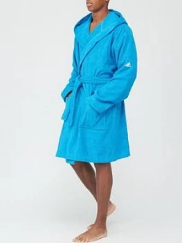 Image of adidas Bathrobe - Blue, Size XS, Men