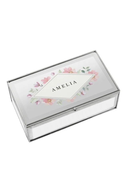 Image of Personalised Memento Company Personalised Message Water Colour Jewellery Box
