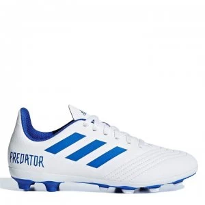 Image of adidas Predator 19.4 Childrens FG Football Boots - White/BoldBlue