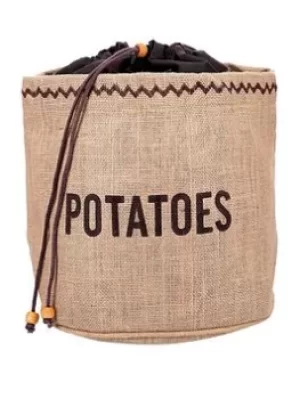 Image of Natural Elements Natural Elements Hessian Potato Preserving Bag With Blackout Lining, Tagged