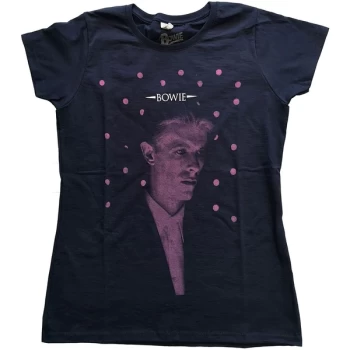 Image of David Bowie - Dots Womens Medium T-Shirt - Blue