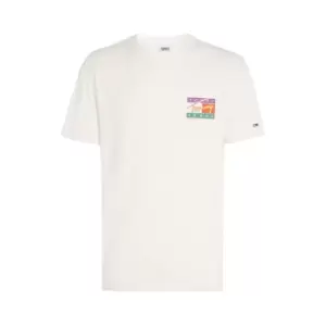 Image of Tommy Jeans Tjm Clsc Signature Pop Flag Tee - White