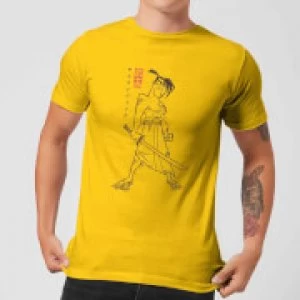 Image of Samurai Jack Vintage Kanji Mens T-Shirt - Yellow - M