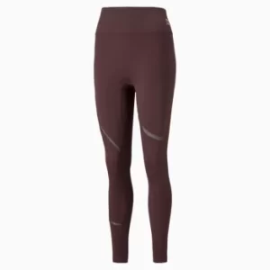 Image of PUMA Exhale Mesh Curve Womens Training Leggings, Fudge, size Small, Clothing
