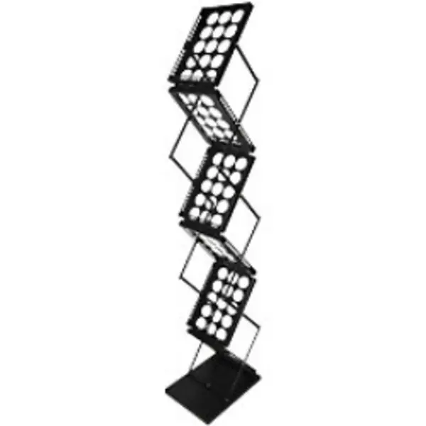 Image of Deflecto Deflecto A4 Portable Folding Floor Stand with 6 x Double Sided Shelves Black - 36104 36104