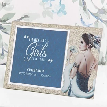 Image of 4" x 4" - Charleston Sparkle Glass Photo Frame