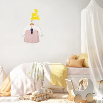 Image of Deer - Yellow Yellow Metal Wall Hook