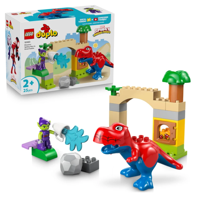 Image of Lego Duplo 10463 Dinosaur Spidey-Rex vs Green Goblin