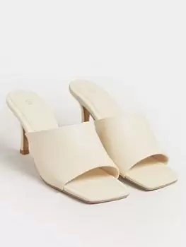 Image of Long Tall Sally Skinny Heel Mule Bone, Natural, Size 8, Women