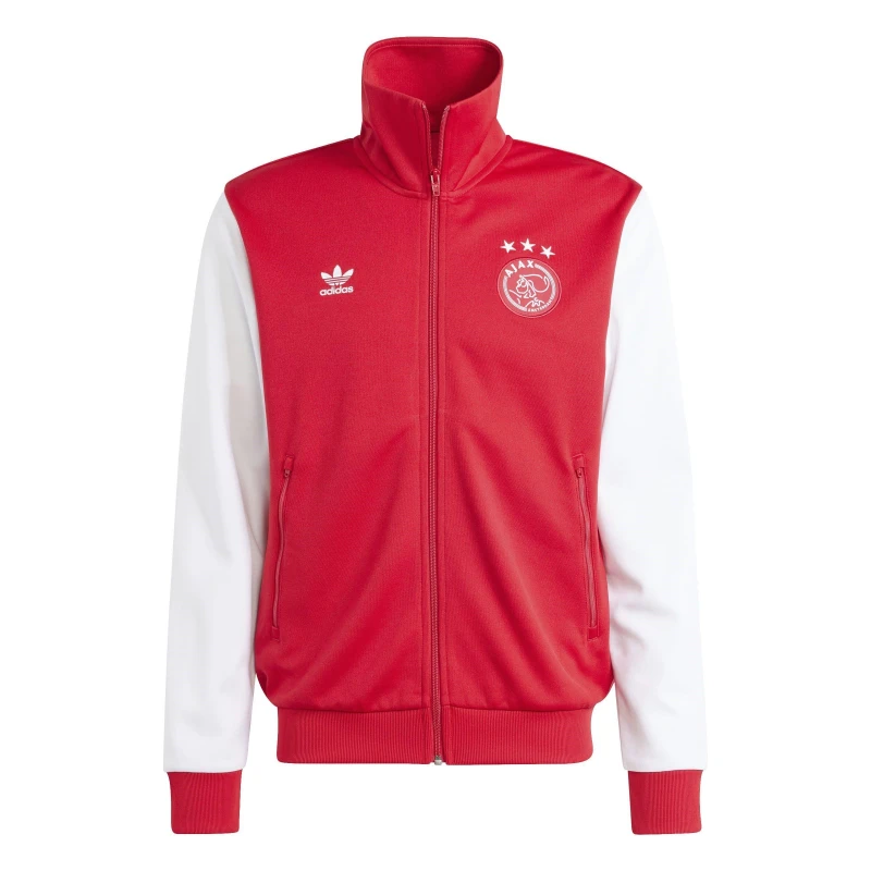 Image of adidas Ajax Amsterdam Essentials Track Jacket Adults - Red Red XS