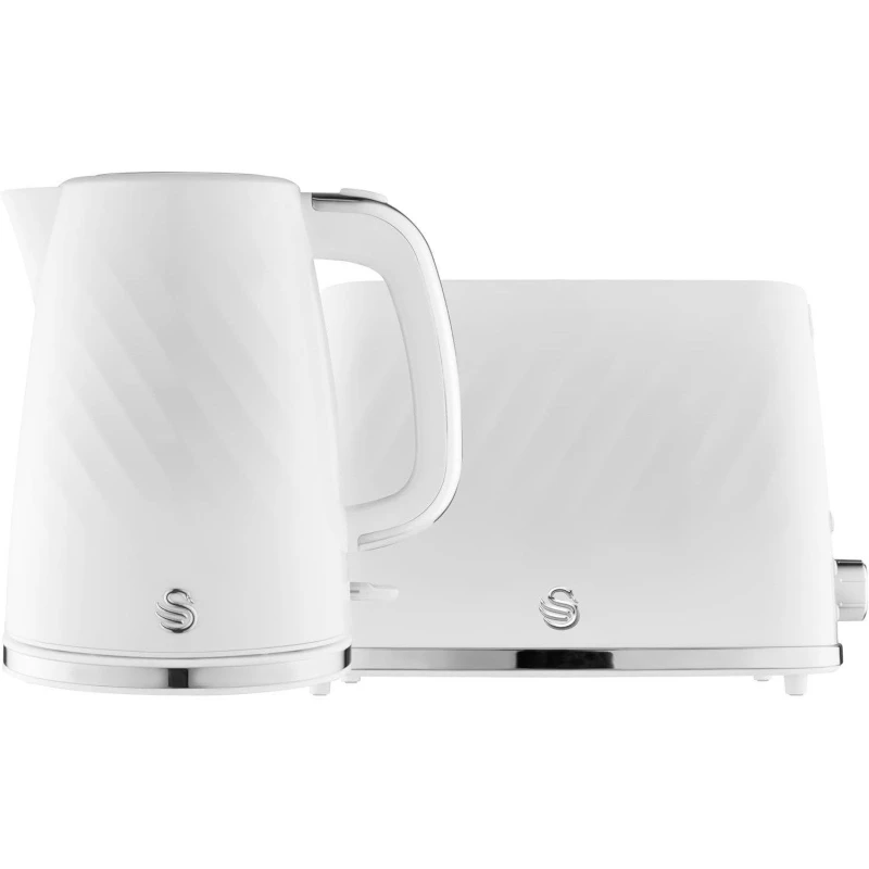 Image of Swan Eejb258 Windsor 2 Slice Toaster And Kettle Set - White White WI27F Unisex