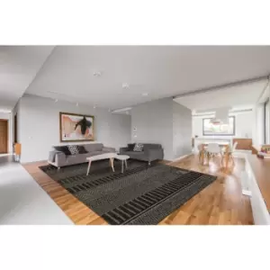 Image of Varanda VA03 Black Stripe 240cm x 340cm Rectangle - Black