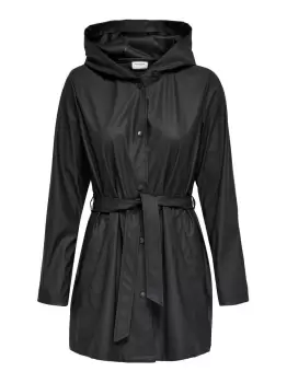 Image of ONLY Long Rain Jacket Women Black