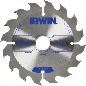 Image of Irwin ATB Construction Circular Saw Blade 125mm 16T 20mm