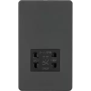 Image of MLA Knightsbridge Screwless 115V/230V Dual Voltage Shaver Socket Anthracite - SF8900AT