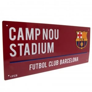 Image of FC Barcelona Burgundy Street Sign