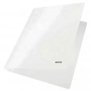 Image of Leitz WOW A4 Flat Files with Bar Mechanism - Pearl White Pack of 10 -