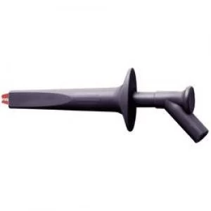 Image of Safety terminal 4mm jack connector CAT IV 1000 V Black Staeubli