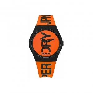 Image of Superdry Ladies Womens Orange Urban Wrist Watch Silicone SYG189OB