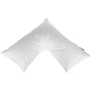 Image of HOMESCAPES Orthopaedic V Shaped Pillow Duck Feather and Down - White