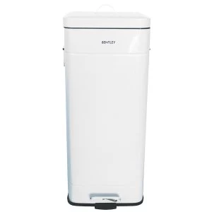 Image of Charles Bentley Retro Trash 30L Pedal Bin - White
