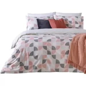 Image of Furn Luna Duvet Cover Set (King) (Blush/White/Grey) - Blush/White/Grey