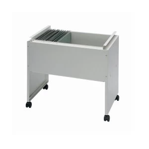 Image of Suspension Filing Trolley A4Foolscap Grey Steel Capacity 120 Files
