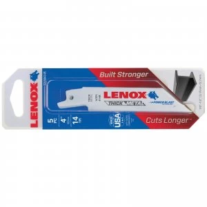 Image of Lenox 14TPI Thick Metal Cutting Reciprocating Saw Blades 102mm Pack of 5