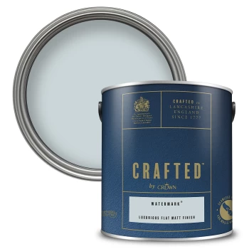 Image of CRAFTED by Crown Flat Matt Interior Wall, Ceiling and Wood Paint - Watermark - 2.5L