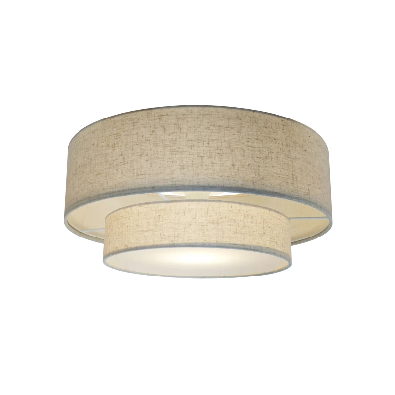 Image of Nordlux Vintage Indoor Ceiling Light Beige Textile E27 Ceiling Rose - Mains Powered, IP20 Beige Unisex