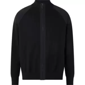 Image of Calvin Klein Mix Media Zip Through Jacket - Black