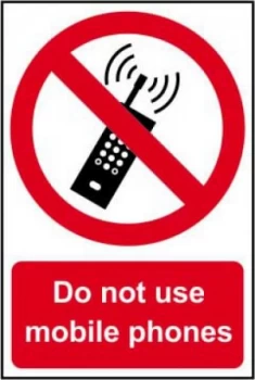 Image of Do Not Use Mobile Phones - PVC