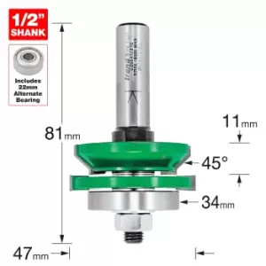 Image of Trend CRAFTPRO Matchlining Router Cutter Set 47mm 11mm 1/2"
