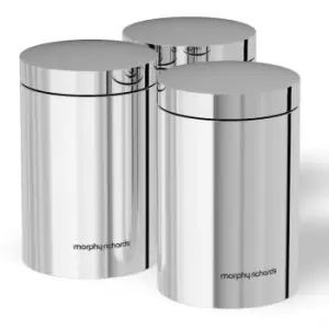 Image of Morphy Richards Accents Set of 3 Storage Canisters - Stainless Steel