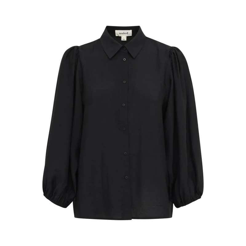 Image of Soaked in Luxury Womens 3/4 blouse Soaked in Luxury Leodora Stefani Noir Female M