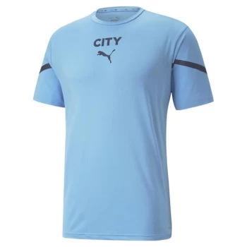 Image of Puma Manchester City Pre Match Shirt 2021 2022 Mens - Blue/Navy