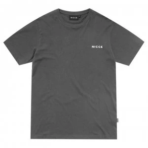 Image of Nicce Chest Logo T Shirt Mens - Grey