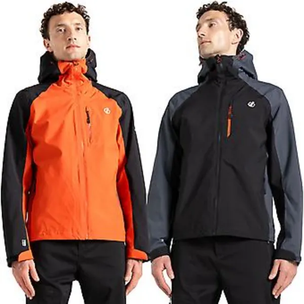 Image of Dare 2B Mens Torrek Full Zip Hooded Waterproof Jacket 3XL - Chest 50' (127cm) Black/Ebony DMW565-06N-3XL