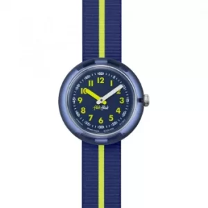 Image of Childrens Flik Flak Yellow Band Watch