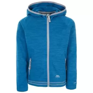 Image of Trespass Childrens Girls Goodness Full Zip Hooded Fleece Jacket (5-6 Years) (Cosmic Blue)