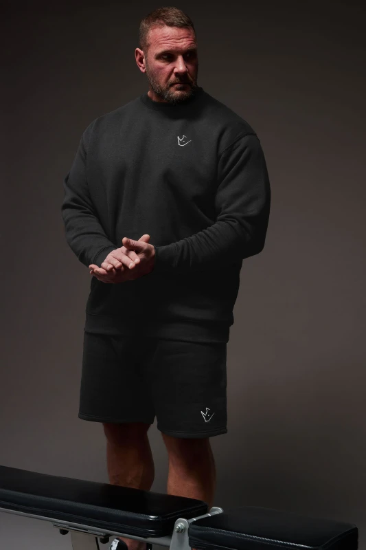 Image of BadRhino Mens 'Rest Day' Sweatshirt in Black Size: 2XL Black Male 2XL