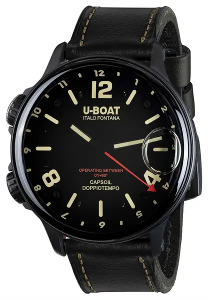 Image of U-Boat 9671 Capsoil Doppiotempo (55mm) Beige Rehaut DLC Watch