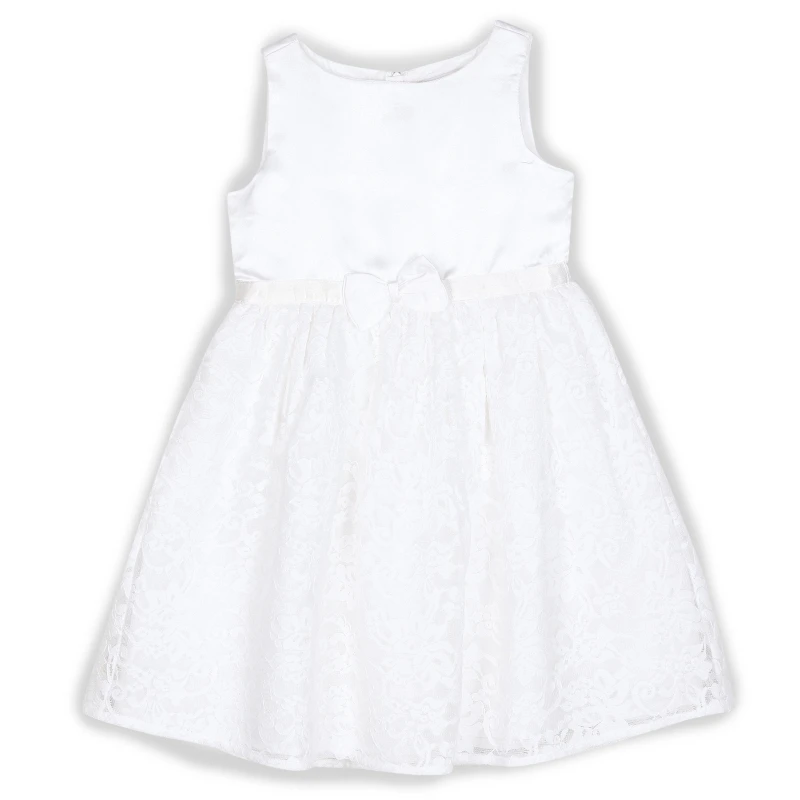 Image of Be You Younger Girl Lace Occasion Dress - White White 1 - 2 Years