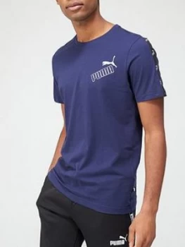 Image of Puma Amplified T-Shirt - Navy , Peacoat Size M Men