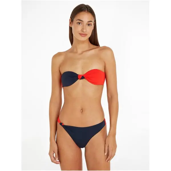 Image of Tommy Hilfiger Knot Bikini Top - Red 10
