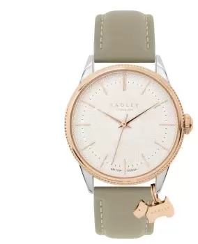 Image of Radley RY21599 Lewis Lane White Dial Grey Leather Strap Watch