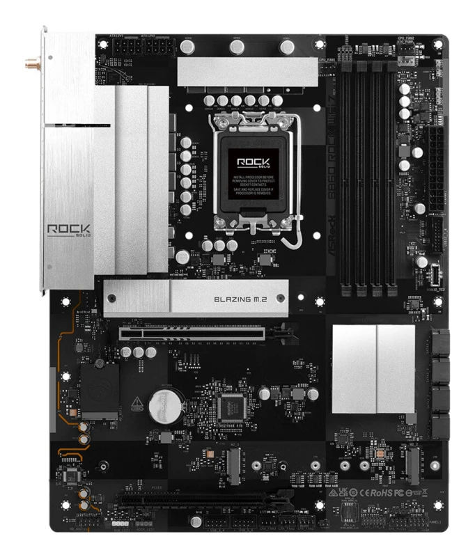 Image of ASRock Asrock B860 Rock WiFi 7 Intel B860 LGA 1851 (Socket V1) ATX B860 ROCK WIFI 7