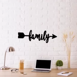 Image of Family Black Decorative Metal Wall Accessory