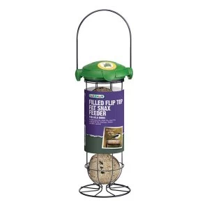 Image of Robert Dyas Gardman Pre-Filled Flip-Top Fat Snax Bird Feeder - 210g